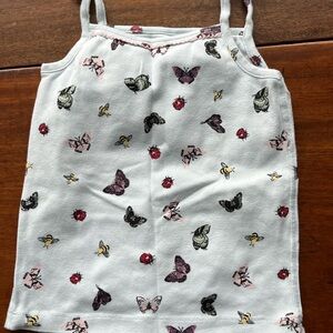 Hanna Andersson White Butterfly & Ladybug Camisole Tank